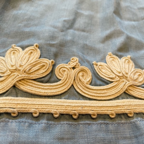 Tommy Bahama Chambray Embroidered Halter Dress with Detailing, Tencel, Size M - Picture 10 of 12